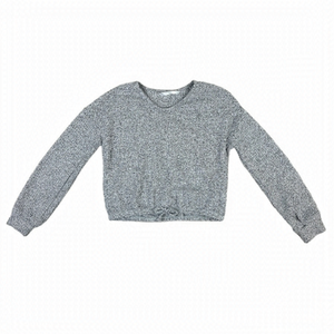 Urban kids gray tie waist cropped Sweater Medium